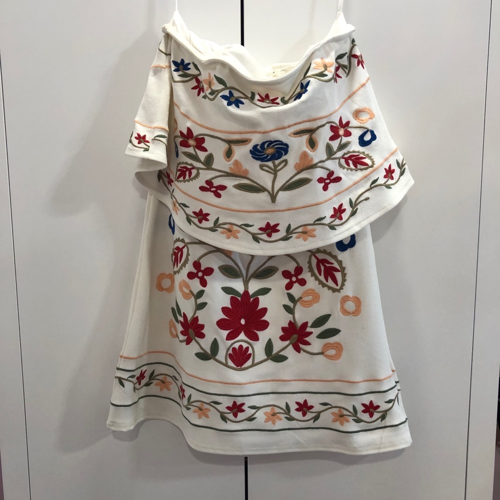 Strapless floral dress